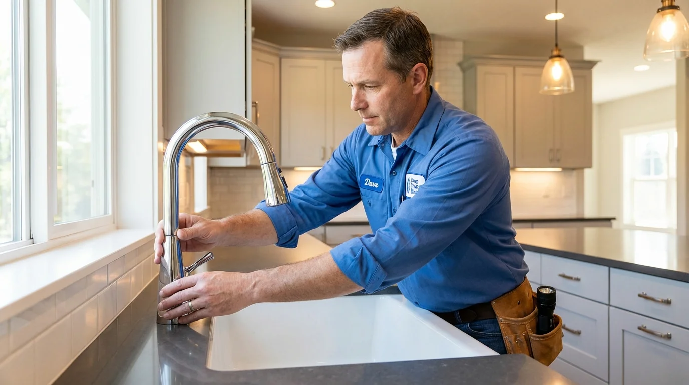 Kitchen faucet installation by Johns Plumbing LLC in Raleigh
